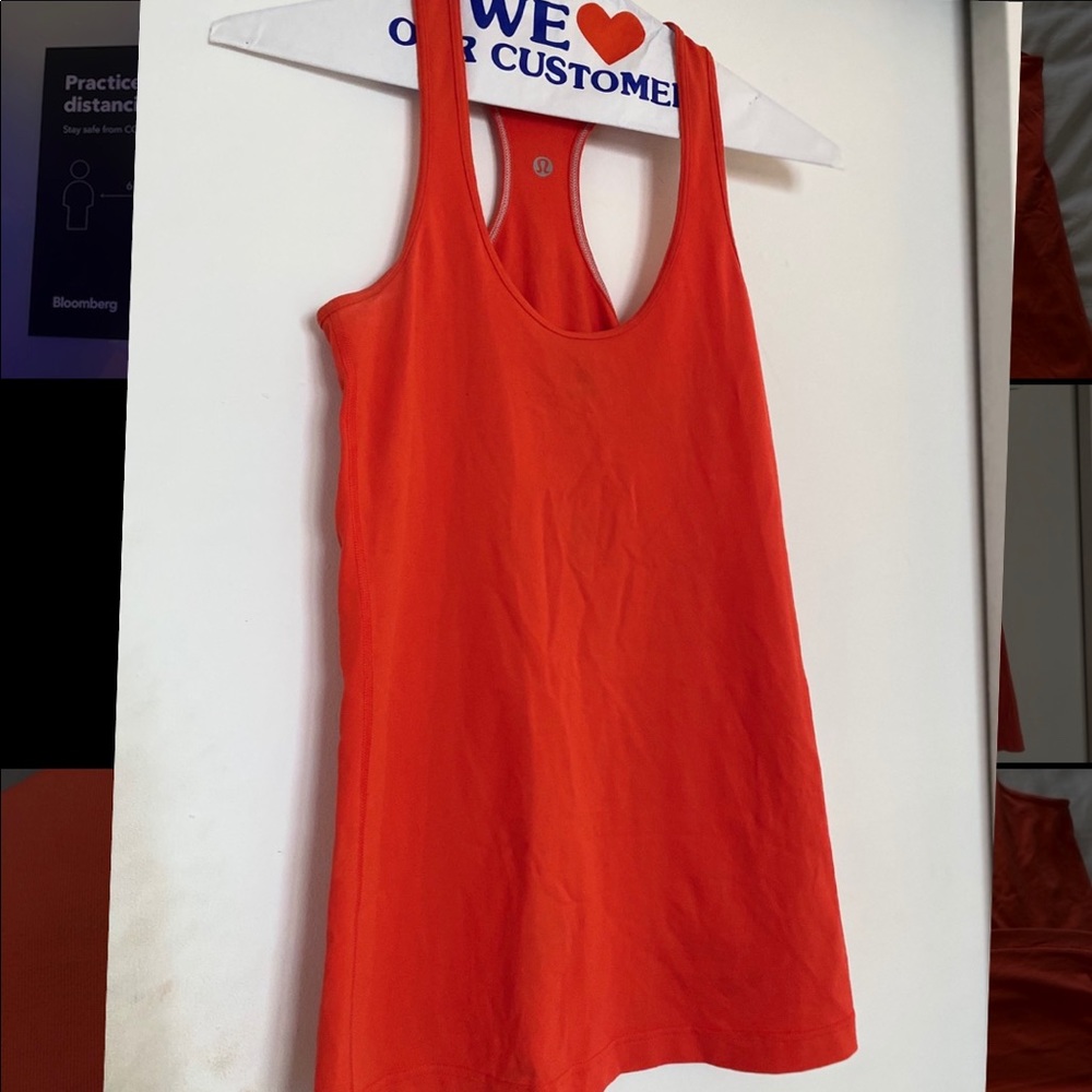 Lululemon Orange Racerback Tank